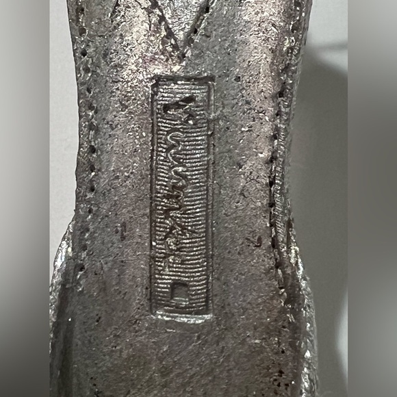 VTG Silver Bling Flower Raised High Heel Christmas Ornament - Picture 8 of 11